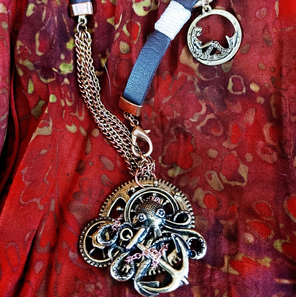 Steampunk "Beware The Deep" Necklace